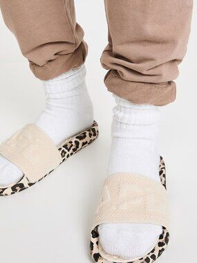 APL Big Logo TechLoom Slides Almond Pristine Knit Sandals Size 10 NIB